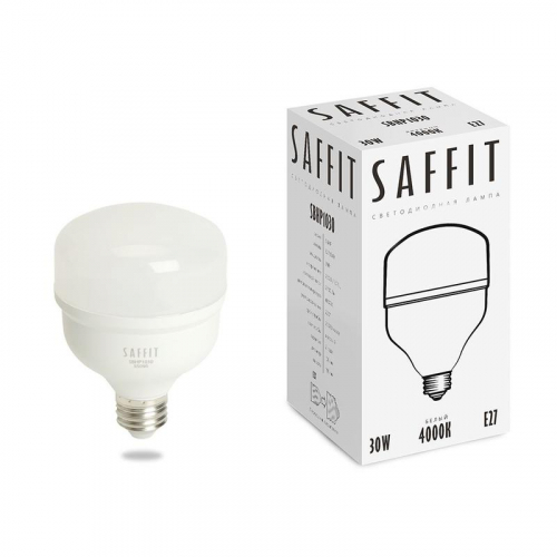 55090 Лампа светодиодная SBHP1030 30Вт T80 4000К E27 230В SAFFIT 