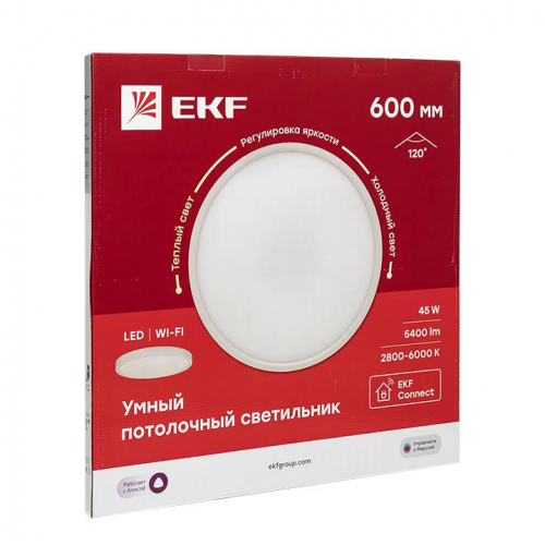 Светильник потолочный Умный 600мм Connect EKF sclwf-600-cct в г. Санкт-Петербург 