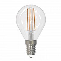 Лампа светодиодная филаментная Uniel E14 9W 3000K прозрачная LED-G45-9W/3000K/E14/CL PLS02WH UL-00005172 в г. Санкт-Петербург 