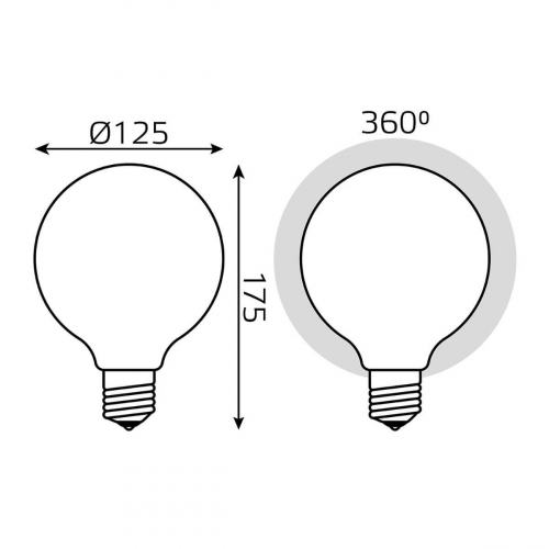 Лампа светодиодная филаментная Gauss E27 10W 4100К матовая 187202210 в г. Санкт-Петербург  фото 4