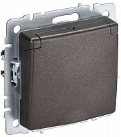 BR-R16-16-K45 Розетка BRITE РСбш10-3-БрТБ 16А IP20 с заземл. защ. шторки с крышкой механизм бронза IEK 