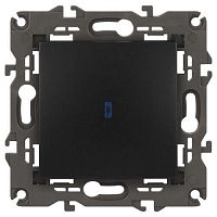 Б0034219 Выключатель 1-кл. СП Elegance 14-1102-05 10А IP20 250В 10AX с подсветкой механизм антрацит Эра 