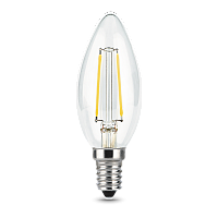 Лампа светодиодная филаментная Black Filament 7Вт свеча 4100К нейтр. бел. E14 580лм GAUSS 103801207 в г. Санкт-Петербург 