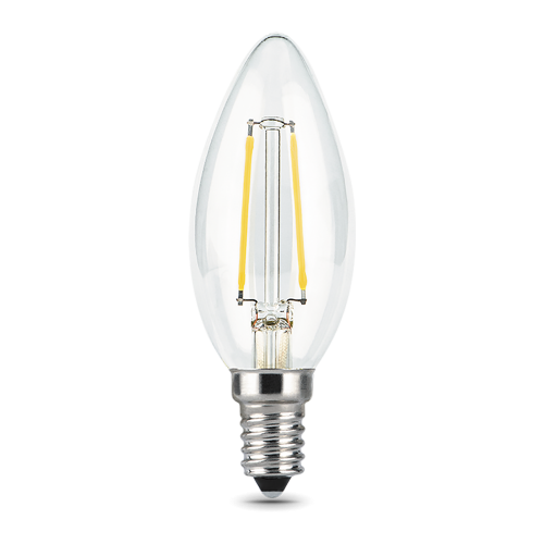 Лампа светодиодная филаментная Black Filament 7Вт свеча 4100К нейтр. бел. E14 580лм GAUSS 103801207 в г. Санкт-Петербург 