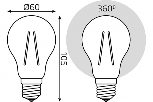 Лампа светодиодная филаментная Gauss E27 18W 4100K прозрачная 102902218 в г. Санкт-Петербург  фото 2
