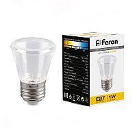 Лампа светодиодная Feron LB-372 Колокольчик прозрачный E27 1W 2700K 25909 в г. Санкт-Петербург 