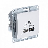 GLOSSA USB РОЗЕТКА A + тип-C 45W высокоскор.заряд. QC, PD, механизм, БЕЖЕВЫЙ в г. Санкт-Петербург 