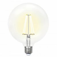 Лампа светодиодная филаментная Uniel E27 10W 3000K прозрачная LED-G125-10W/WW/E27/CL PLS02WH 10534 в г. Санкт-Петербург 
