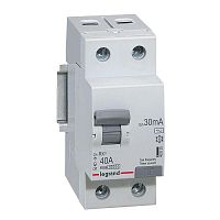 402025 Выключатель дифференциального тока (УЗО) 2п 40А 30мА тип AC RX3 ИЭК Leg 