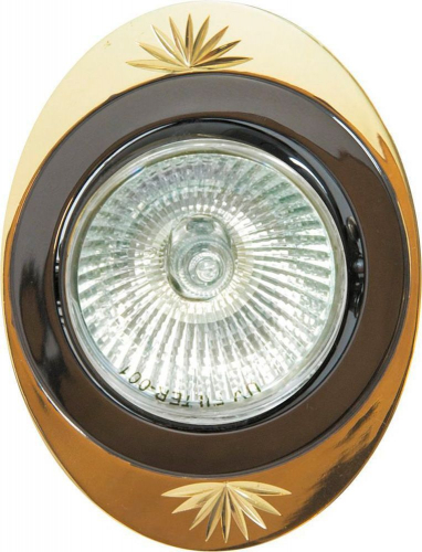 Светильник встраиваемый Feron DL250 потолочный MR16 G5.3 черный металлик-золото 17906 в г. Санкт-Петербург 