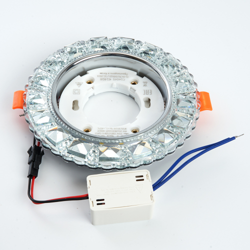 Светильник встраиваемый с белой LED подсветкой Feron CD4045 потолочный GX53 без лампы, прозрачный, хром 41408 в г. Санкт-Петербург  фото 5