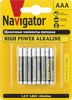 Элемент питания алкалиновый AAA/LR03 94 751 NBT-NE-LR03-BP4 (блист.4шт) Navigator 94751 в г. Санкт-Петербург 