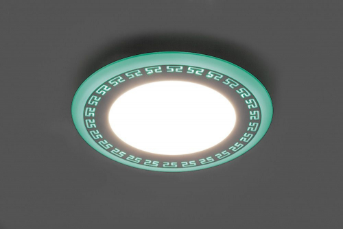 Светодиодный светильник Feron AL2440 встраиваемый 16W 4000K с зеленой подсветкой, белый 29597 в г. Санкт-Петербург  фото 2
