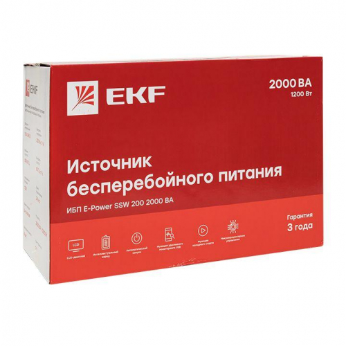 Источник бесперебойного питания линейно-интерактивный E-Power SSW 200 2000ВА Proxima EKF SSW-2200 в г. Санкт-Петербург  фото 2