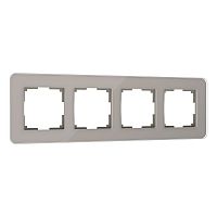 4690389180798 Рамка из стекла на 4 поста Elite дымчатый W0042417