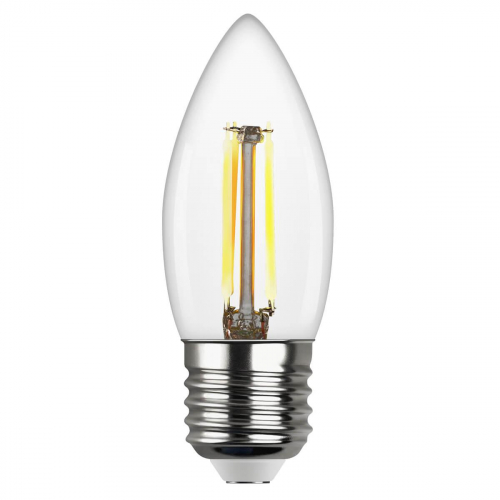 Лампа светодиодная филаментная REV C37 E27 5W DECO Premium теплый свет свеча 32424 9 в г. Санкт-Петербург  фото 2