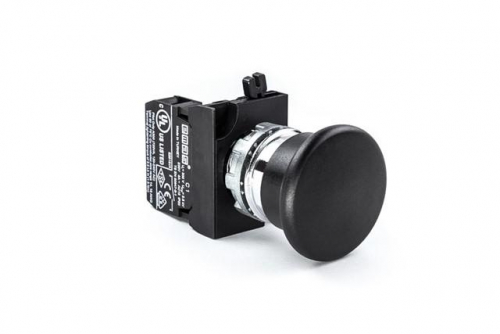 CM100MH Кнопка нажимная грибок (1НО) черн. EMAS 