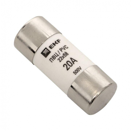 pvc-22x58-20 Вставка плавкая цилиндрическая ПВЦ 22х58 20А EKF 