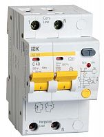 Выключатель автоматический дифференциального тока 2п C 40А 30мА тип A 4.5кА АД-12М IEK MAD12-2-040-C-030 в г. Санкт-Петербург 