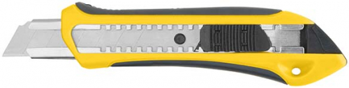 Нож технический 18 мм усиленный прорезиненный, 2-х сторонняя автофиксация в г. Санкт-Петербург  фото 6