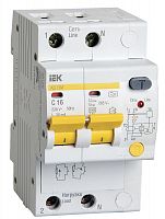 Выключатель автоматический дифференциального тока 2п C 16А 30мА тип A 4.5кА АД-12М IEK MAD12-2-016-C-030 в г. Санкт-Петербург 