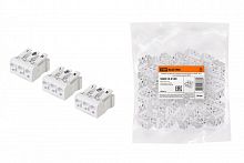 SQ0510-0109 Клемма пружинная соединительная КСПн3-L+N+PE, 16 A, с монтажной ножкой TDM