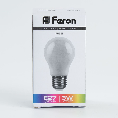 Лампа светодиодная Feron LB-375 E27 3W матовый RGB плавная сменая цвета 38118 в г. Санкт-Петербург  фото 5