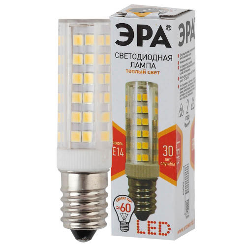 Лампа светодиодная ЭРА E14 7W 2700K прозрачная LED T25-7W-CORN-827-E14 Б0033029 в г. Санкт-Петербург  фото 3