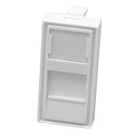 10-0319 Панель лицевая 1 порта 45х22.5 Keystone шторка SUPRLAN 