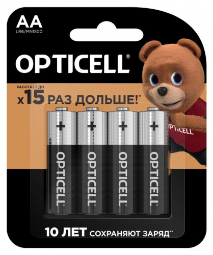 6051001 Элемент питания алкалиновый AA/LR6 (блист.4шт) Basic Opticell 5051001/