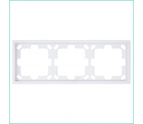 FD1003W Рамка 3-м СП FD бел. глянцевый Jasmart 