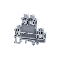 289802 Клемма двухъярусная винтовая OptiClip ODL-2.5-2L-I-BU син. КЭАЗ 