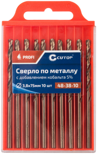 Сверло по металлу Cutop Profi с кобальтом 5%, 3.8 x 70 мм (10 шт) в г. Санкт-Петербург  фото 3