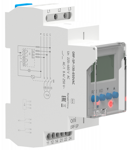 Реле фаз ORF-SP 3ф. 2 конт. 130-650В AC ONI в г. Санкт-Петербург 