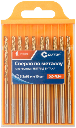 Сверло по металлу Cutop Profi с титановым покрытием, 3.2х65 мм (10 шт) в г. Санкт-Петербург  фото 3