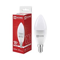 4690612065304 Лампа светодиодная LED-СВЕЧА-VC 18Вт свеча 4000К E14 1620лм 230В IN HOME 