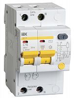 Выключатель автоматический дифференциального тока 2п C 16А 30мА тип AC 4.5кА АД-12 IEK MAD10-2-016-C-030 в г. Санкт-Петербург 