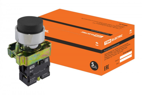 SQ0704-0047 Кнопка BL21 без подсветки черный 1з TDM
