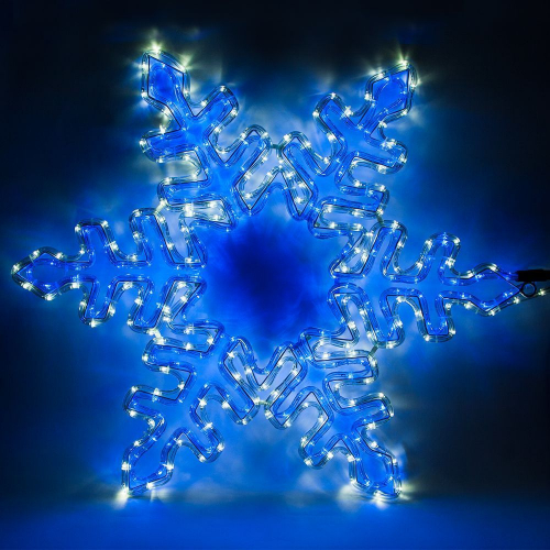 Световая фигура 230V, дюралайт 12 м  24 LED/м (синий+белый), шнур 1,6м IP44, 80*80 см, LT064 26953 в г. Санкт-Петербург 