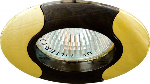 Светильник встраиваемый Feron 020T-MR16 потолочный MR16 G5.3 черно-золотистый 17682 в г. Санкт-Петербург 