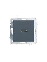 742-3488-203 Розетка HDMI 1-м СП VESNA IP20 механизм графит. LEZARD 