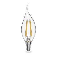 Лампа светодиодная филаментная Black Filament 11Вт свеча на ветру 2700К тепл. бел. E14 810лм GAUSS 104801111 в г. Санкт-Петербург 