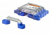 SQ0801-0312 Шина "N" нулевая 6х9мм на двух угл. изоляторах 8 групп никелированная TDM
