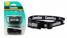 15754 Фонарь налобный LED53403 аккум. 3.7В XPE+2SMD+красн.+син. 2Вт 6 реж. Type-C блист черн. Camelion 