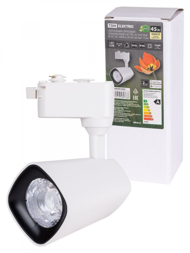 SQ0369-0020 Светильник трековый однофазный LED TRL-02-045-WW 45 Вт, 24°, 3000 К, 90 Ra, белый, TDM