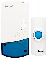 Звонок дверной беспроводной Feron H-138B-E  Электрический 32 мелодии белый с питанием от батареек 23606 в г. Санкт-Петербург 