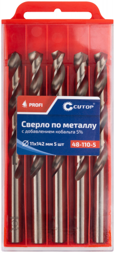 Сверло по металлу Cutop Profi с кобальтом 5%, 11 x 142 мм (5 шт) в г. Санкт-Петербург  фото 3