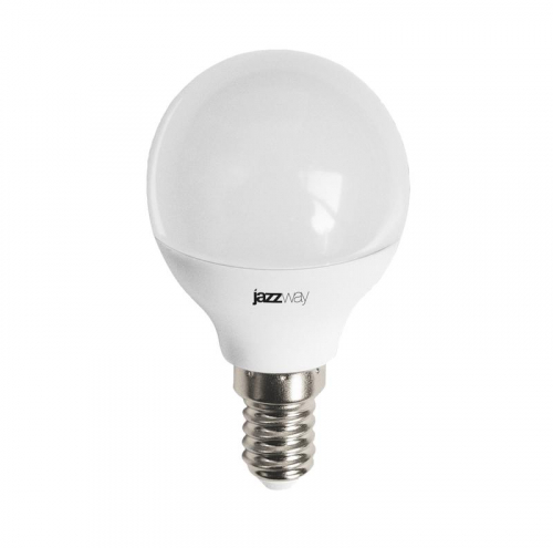 Лампа светодиодная PLED-LX 8Вт G45 шар 4000К нейтр. бел. E14 JazzWay 5025295 в г. Санкт-Петербург 