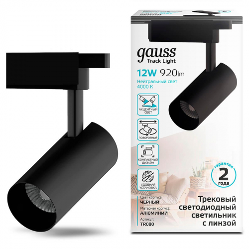 Трековый светодиодный светильник Gauss Track Light Led TR080 в г. Санкт-Петербург  фото 4