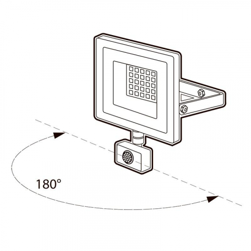 Прожектор светодиодный PFL-SC SENSOR 30Вт 6500К IP54 190-260В ДО закален. матов. стекло JazzWay 5001411 в г. Санкт-Петербург  фото 8